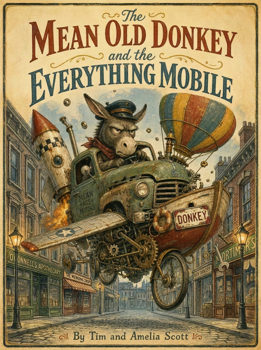 Cover of The Mean Old Donkey and the Everything Mobile by Tim and Amelia Scott